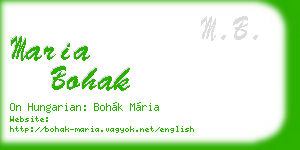 maria bohak business card