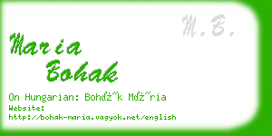 maria bohak business card